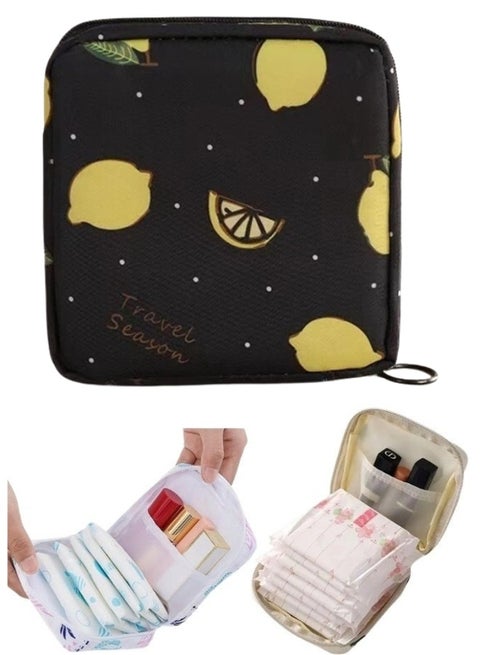Portable Sanitary Napkin Storage Bag for Women and Teenage Girls – Zippered Menstrual Pad Holder, First Period Kit, Multi-Purpose Sanitary Pad Organizer for Travel, School, Office, Jewelry, Makeup, Keys – Compact, Reusable, Lightweight